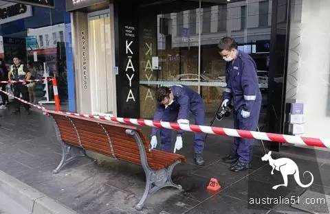 Melbourne night shootings outside the store, multiple people shot, a bullet shell on the ground