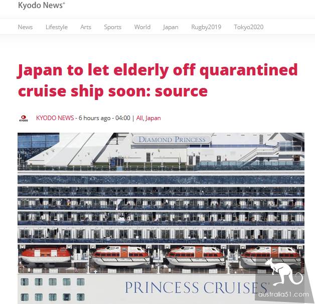 Princess Diamond diagnosed 135 cases in a week of sea isolation