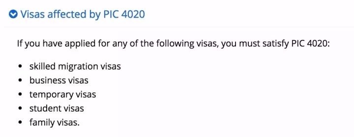 Amendment to the PIC4020 Clause for Major immigrants (effective November 18, 2017)