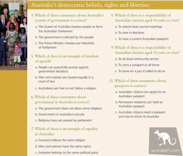 What is the current Australian naturalization examination when the draconian naturalization bill has been shelved?