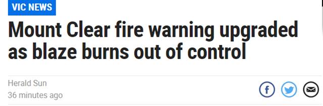 The fire is out of control! A forest fire broke out in Ballarat, a famous scenic spot in Victoria, and authorities warned residents to evacuate quickly.