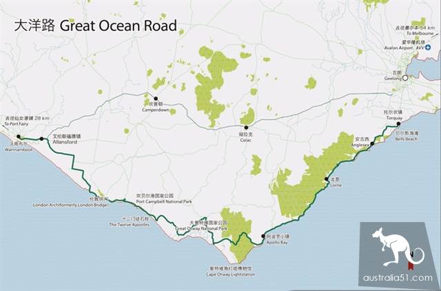 Melbourne self-driving tour total introduction (urban ocean road penguin island classic route)