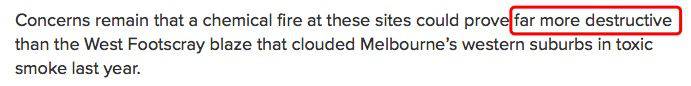 DANGER! 1.2 million liters of toxic chemicals found in Melbourne North! Part leaked! EPA 24-hour surveillance