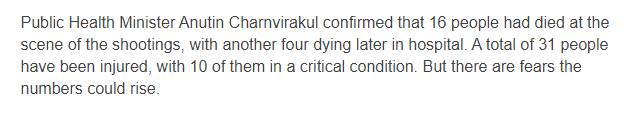 Burst! With a gun strafed the Thai mall,21 dead and 30 wounded