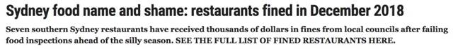 That's disgusting! Sydney government exposure restaurant blacklist, a number of famous Chinese restaurants on the list! You must have eaten these restaurants, too.
