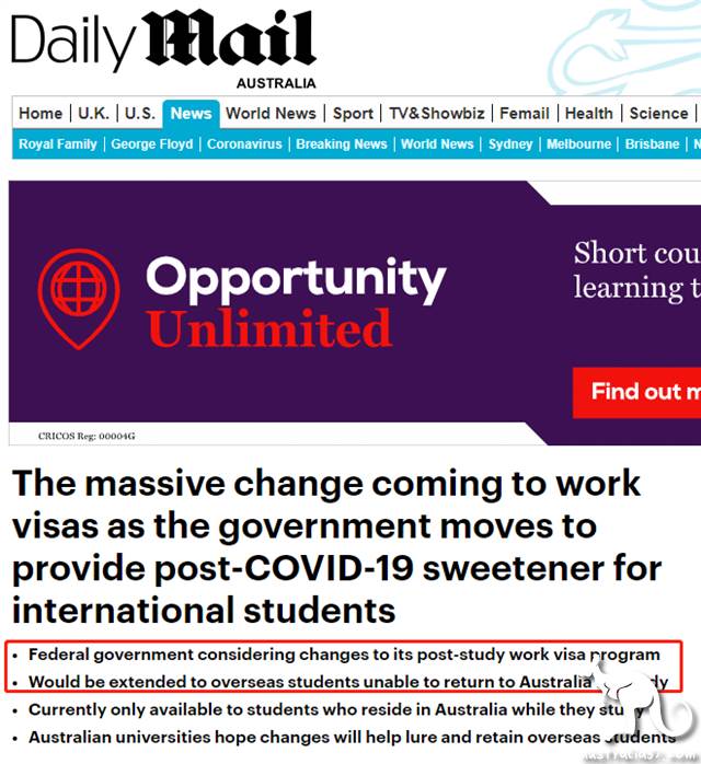 A number of Australian media reports ,485 job sign is expected to usher in great changes! International students become the biggest beneficiaries