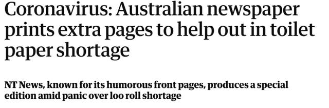 The reason that Australian people hoard paper madly finally exposes! In order to solve the toilet paper shortage, newspapers are empty 8 pages...