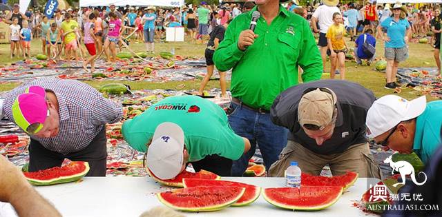 Watermelon festival in the small town of Chinchilla, Kunzhou, where watermelons are not used for food.