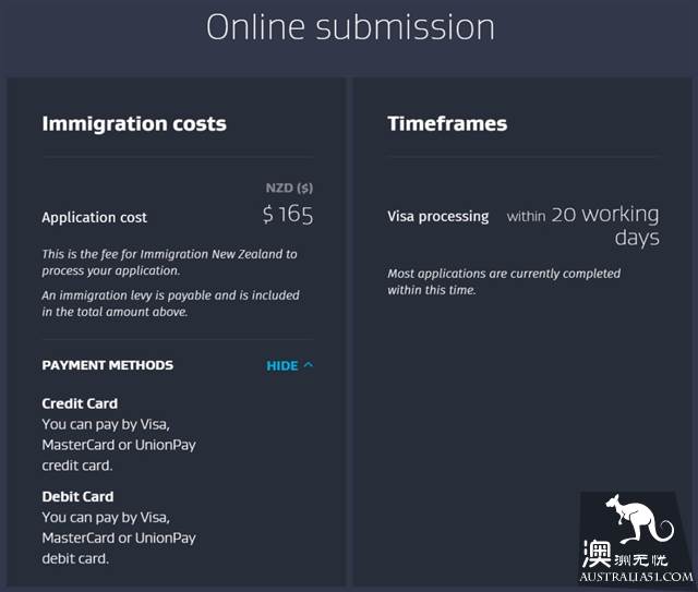 How can a Chinese passport apply for a New Zealand visa in Australia?