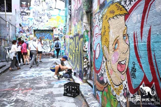 Graffiti Street, Melbourne, Australia, where art and personality collide.