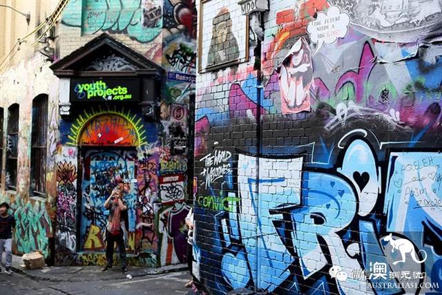 Graffiti Street, Melbourne, Australia, where art and personality collide.
