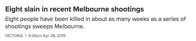 How livable is Melbourne? Six recent shoot cases in which 8 people were killed and gunman remains at large