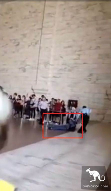The lone man was arrested for failing to 'throw ink' at the bronze statue of Chiang Kai-shek