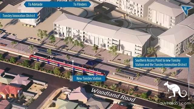 Adelaide spent 5 million to extend the southern train line! Straight to Flinders University! The Tonsley train station will be shut down forever! Run it for the last time next Friday!