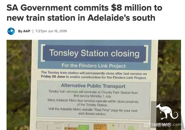 Adelaide spent 5 million to extend the southern train line! Straight to Flinders University! The Tonsley train station will be shut down forever! Run it for the last time next Friday!