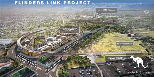 Adelaide spent 5 million to extend the southern train line! Straight to Flinders University! The Tonsley train station will be shut down forever! Run it for the last time next Friday!