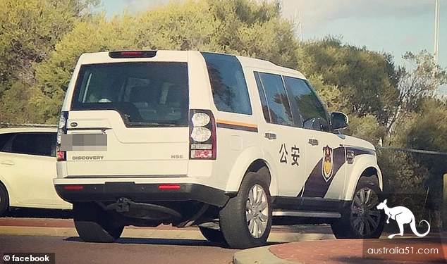 Perth Street is now imitating Chinese police cars, with Chinese 'public security'