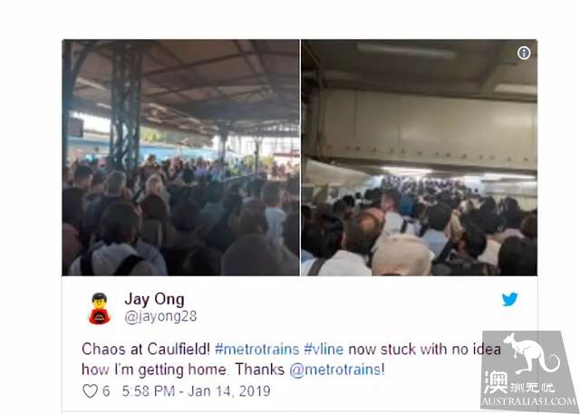 The train line of Melbourne Monash University is broken, and tens of thousands of people have been stuck all night.
