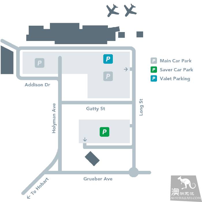 Tasmania Hobart airport full introduction (facilities to and from urban transport)