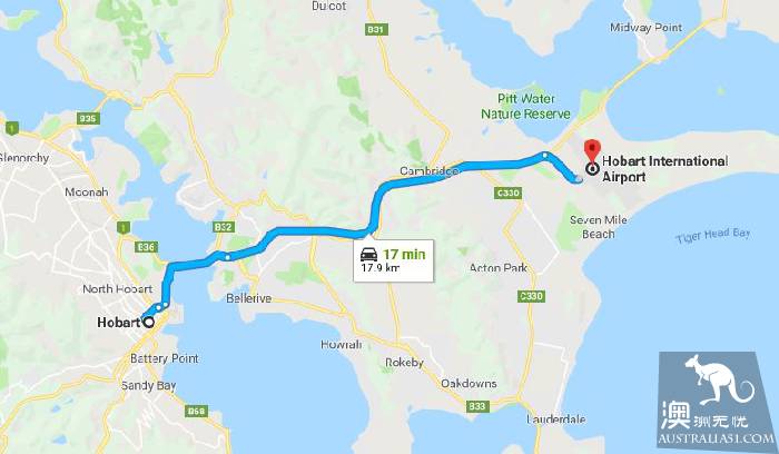 Tasmania Hobart airport full introduction (facilities to and from urban transport)
