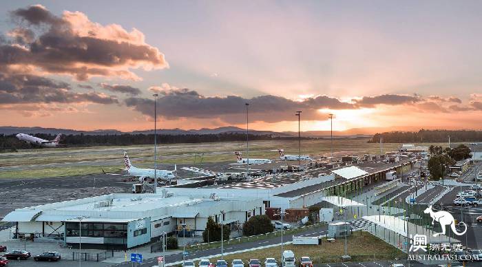 Tasmania Hobart airport full introduction (facilities to and from urban transport)