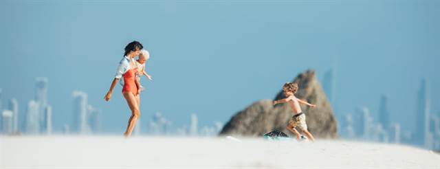 The golden coast, which is suitable for both old and young, so that it will be fun to play.