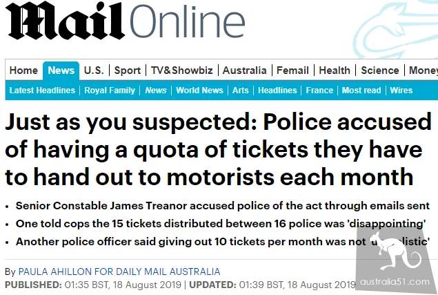 The hidden rules of Australian police ticket issuance are exposed! No wonder the Australian police are so active in issuing tickets.