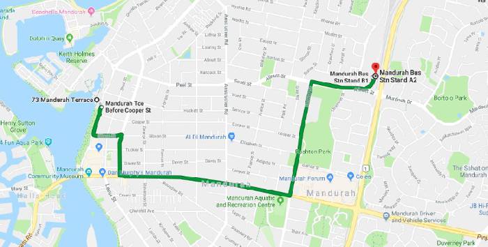 Perth bus ride free.