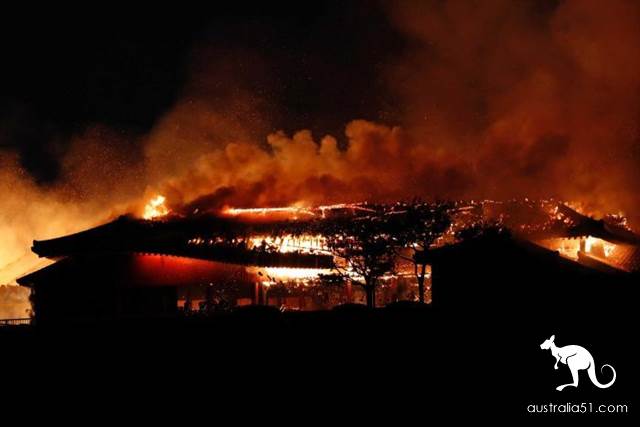 A fire broke out in 600 ancient cities in Okinawa, Japan