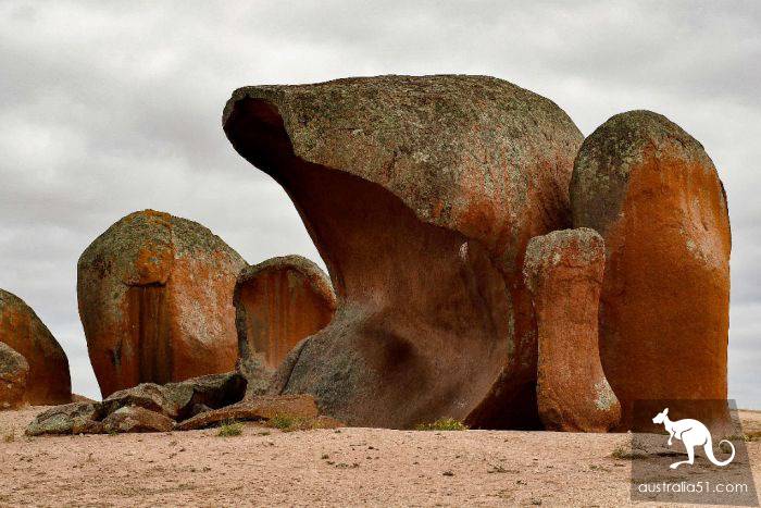 Murphy Hay pile in South Australia, an ancient group of rocks that are disappearing