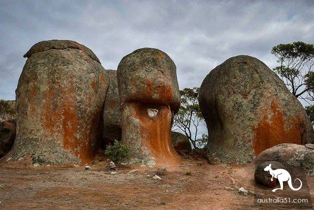 Murphy Hay pile in South Australia, an ancient group of rocks that are disappearing