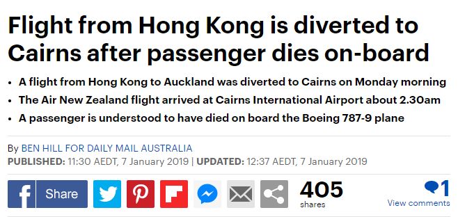 An emergency landing at Keynes airport was killed on a Hong Kong departure flight this morning