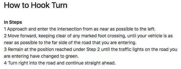 Melbourne hook (hook) turn (Hook Turn), is the most complete picture and text details, so that you drive in Melbourne no longer step on the hole