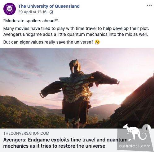 The official spoiler of the University of Queensland, Reunion 4, caused public anger.