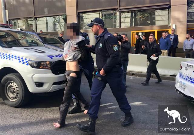 The masked city of Sydney has wounded Asian women and female bodies nearby.