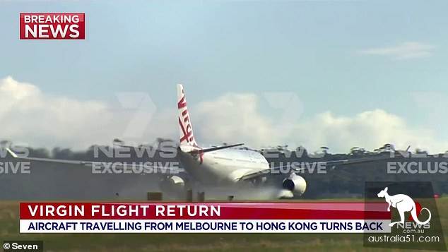 Virgin takes off for 30 minutes and smokes and returns to Melbourne