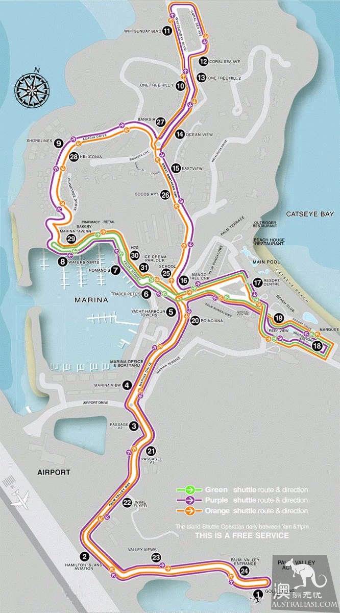 Hamilton Island (Hamilton Island) bus Guide