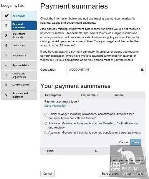 At the end of the Australian fiscal year, elaborate on how to start filing taxes