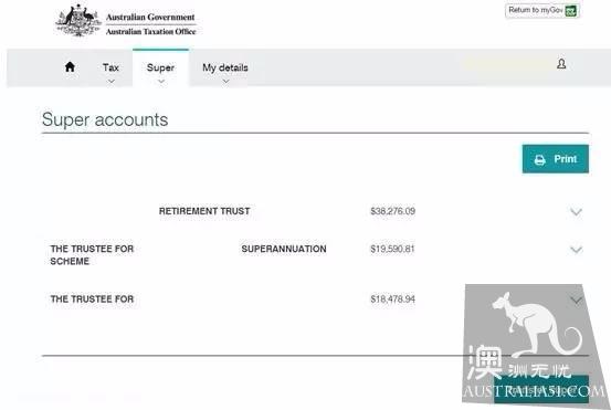How do I look up my Super pension in Australia?