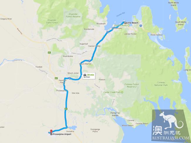How many airports does Airlie Beach have? How far is it to downtown? Airlie Beach airport shuttle traffic strategy.