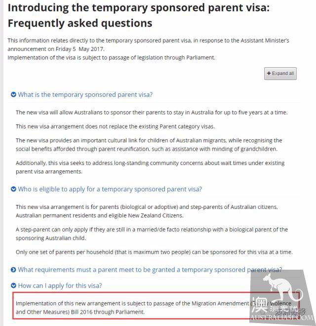 Parents of Australia's long-term stay visa delay, immigration amendment bill was questioned by the Senate.