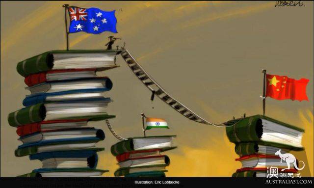Australian universities rely heavily on Chinese and Indian students, with Chinese students most concentrated in 12 prestigious schools