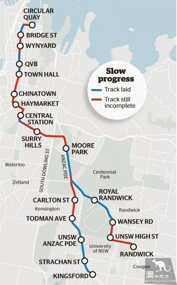 Sydney Light Rail is screwed up! One of the civilian buildings has not been repaired! Contractor claim 1.2 billion! It takes 1 billion to break the contract! Government is in a dilemma!