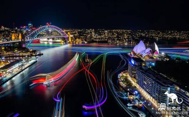 2018 colorful Sydney Lights Music Festival! The tenth anniversary of the highlight of the first look!