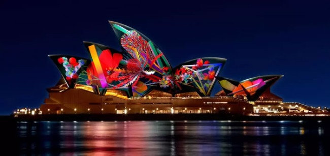 2018 colorful Sydney Lights Music Festival! The tenth anniversary of the highlight of the first look!