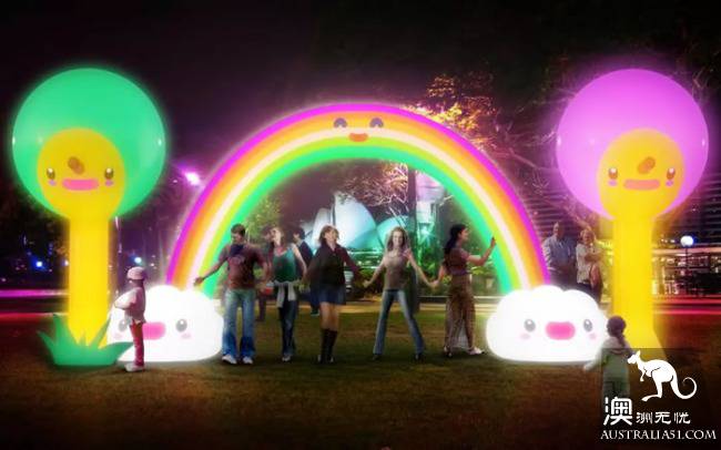 2018 colorful Sydney Lights Music Festival! The tenth anniversary of the highlight of the first look!