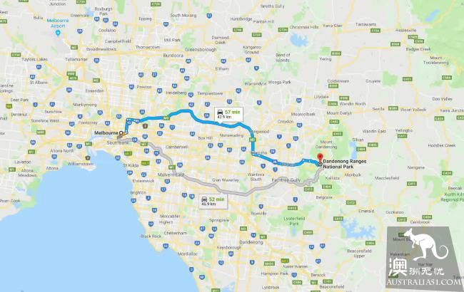 How can I get to Dantonne from downtown Melbourne?