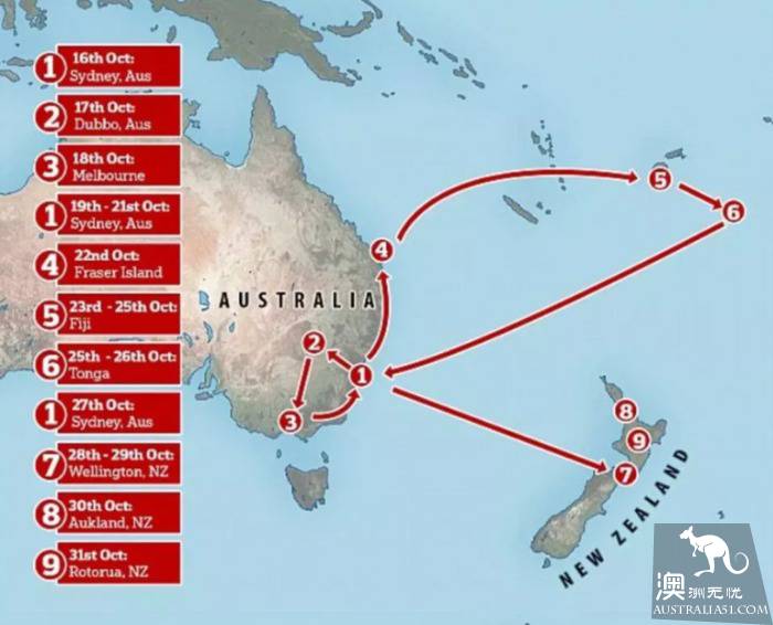 Harry Megan arrives in Australia! In the next few days, where can I 'encounter' British royal aristocracy?