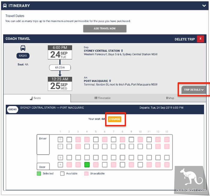 Greyhound bus guide: how to add itinerary to pass?