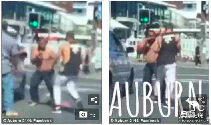Two men in Sydney took off their blouses, the whole martial arts was staged in the middle of the road